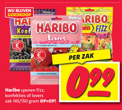  99 haribo spenen lovers zak 150 