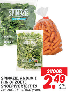  2 3 200 250 500 spinazie koken min wokken gewassen ge andijvie fijn zoete zak 