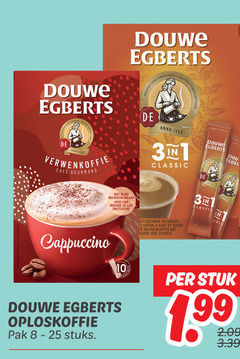  douwe egberts oploskoffie 10 verwenkoffie cafe gourmand ester koffiebranders maitres anno classic melkschuimlaag mousse lait creamer suiker creme mcafee sucre r cappuccino stuk pak stuks 