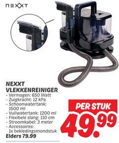  3 12 650 1500 nexxt vermogen watt zuigkracht schoonwatertank ml vuilwatertank flexibele slang cm stroomkabel meter accessoires 1x bekledingsmondstuk elders stuk 