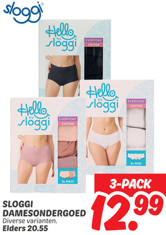  3 sloggi hello everyday cotton 3x midi maxi damesondergoed elders pack 12 99 