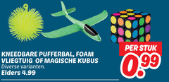  kneedbare pufferbal foam vliegtuig magische kubus elders stuk 99 