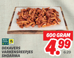  600 beter leven dekavers varkensreepjes shoarma 