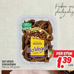  vegetarisch go vega shoarma pak ca. plantaardig rijk eiwit plantaardige ijzer vitamine stuk 