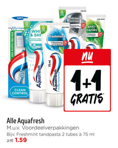  aquafresh tandpasta 1 2 3 31 100 soft recyclable tandsteen controle gezin bescherming freshmint plastic free pack witter bewezen glanseffect clean control ml tubes 