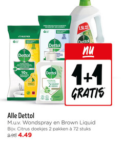  1 2 pack dettol antibacteriele multi reinigingsdoekjes lingettes surfaces 10x cleaning power geur bleek kleurstoffen sans odeur forte colorants biologisch afbreekbare doekjes hydraterende ingredienten ingredients hydratants alde bamboo fragrance maxi wondspray brown liquid citrus pakken stuks 