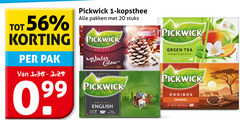  pickwick thee 1 20 99 100 200 pak kopsthee pakken stuks spices winter glow orange taste since original english intense natural green tea mango jasmine rooibos caffeine 