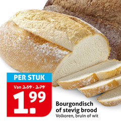  brood stuk bourgondisch stevig volkoren bruin wit 
