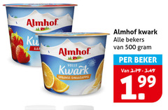  almhof kwark 500 volle spaanse sinaasappel bekers beker 