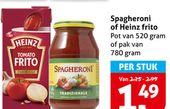 klik op dit plaatje voor een vergroting en voor vergelijkbare aanbiedingen gerelateerd aan
heinz tomato frito spagheroni tradizionale pastasaus sauce pour pates pot pak stuk heinz tomato frito spagheroni tradizionale pastasaus sauce pour pates pot pak stuk