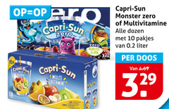  capri-sun fruitdrank 10 10x capri sun zero multi vitamin monster alarm multivitamine dozen liter doos 