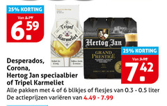  desperados karmeliet hertog jan corona speciaalbieren 1 4 6 25 belgisch belge tripel verfijnd fris romi speciaalbier grand prestige pakken blikjes liter varieeren 