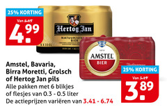  hertog jan birra moretti amstel bavaria grolsch blikjes bier 1 6 25 1870 pils pakken liter varieeren 