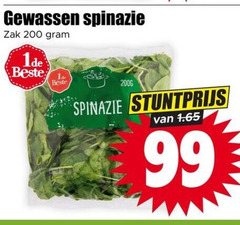  spinazie 99 200 2006 gewassen zak 