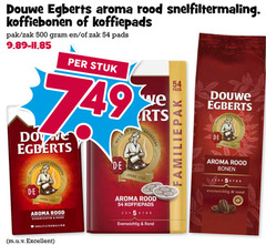  douwe egberts koffiebonen koffie koffiepads 500 aroma rood snelfiltermaling pak zak pads stuk down evenwichtig rond branders joline bonen excellent 