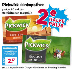  pickwick thee 2 20 pakje zakjes combineren halve rooibos original english superblends ginger goodness blends 
