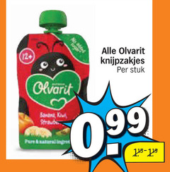  olvarit babyvoeding 12 knijpzakjes stuk 