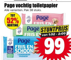  99 100 page vochtig toiletpapier pak stuks geur fris evan schoon 