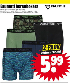  heren boxershorts 2 5 brunotti herenboxers kleuren dessins katoen elastaan maten xxl notti b bruno pack elders 