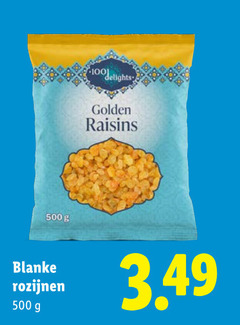  500 golden raisins blanke rozijnen 