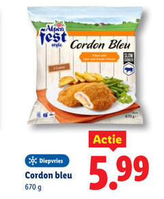  35 alpen style cordon bleu filled with ham and gouda cheese cooked diepvries 5.99 