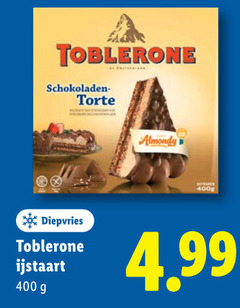  400 toblerone diepvries ijstaart almondy 