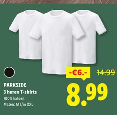  3 100 parkside heren shirts katoen maten xxl 