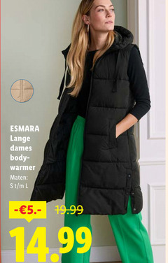  esmara lange dames body warmer maten l 