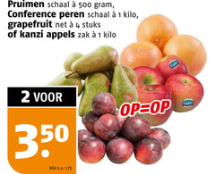  1 2 4 350 500 pruimen schaal conference peren kilo grapefruit stuks kanzi appels zak v.a. 