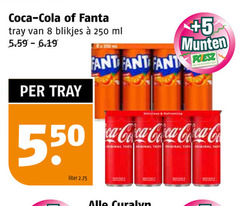  fanta coca-cola cola frisdrank 8 250 coca tray blikjes ml 5 munten fant co liter 