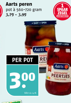  1 300 aarts peren pot spaar zegel 3.99 leifheit open kilo v.a. re karamel gestoofde peertjes horse 