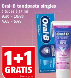 klik op dit plaatje voor een vergroting en voor vergelijkbare aanbiedingen gerelateerd aan
1 2 24 oral b tandpasta singles tubes ml liter v.a. pro expert protection heures 1 2 24 oral b tandpasta singles tubes ml liter v.a. pro expert protection heures