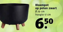  17 650 bloempot poten zwart cm hoogte 