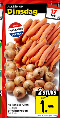  uien winterpeen 1 6 17 hollandse boeren kilo zak 2stuks stuks 