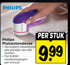  philips pluizentondeuse verwijdert pluisjes stoffen minuut stuk 