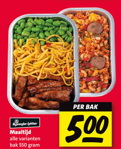  500 bijzonder maaltijd bak 