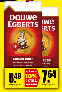  douwe egberts koffie 2 10 500 aroma rood evenwichtig rond stuks stuk fond 