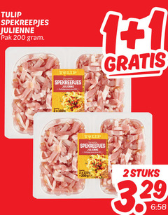 klik op dit plaatje voor een vergroting en voor vergelijkbare aanbiedingen gerelateerd aan
1 2 200 tulip spekreepjes julienne pak gerookte bacon since stuks ge 1 2 200 tulip spekreepjes julienne pak gerookte bacon since stuks ge
