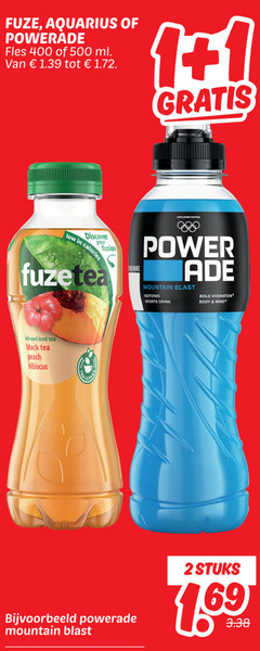  1 2 400 500 fuze aquarius fles ml calories discover your fusion power mountain blast isotonic sports drink bold hydration body mind fuzetea infused iced tea black peach hibiscus stuks 