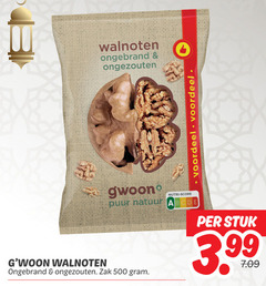  500 b walnoten ongebrand ongezouten voordeel gwoon nutri score puur natuur zak stuk 