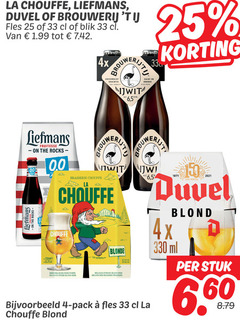  brouwerij t ij la chouffe liefmans duvel speciaalbieren 4 25 33 330 fles blik 4x brouwer onverwacht 6 5 zacht kruidig fruitesse 0.0 brasserie blonde 8 biere belge forte belgisch blond bier belgian strong beer blondes pack ml stuk 