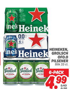 heineken 0.0 grolsch blikjes bier 6 33 beer pack meesterschap premium pilsner end zachte frissend pilsener blik 