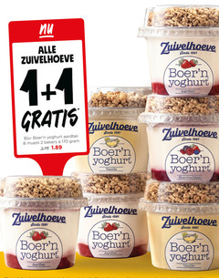  1 2 zuivelhoeve yoghurt aardbei muesli bekers vanille bosvruchten 