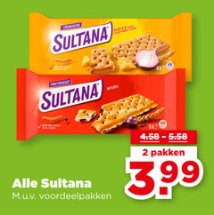  2 crunchers sultana klas fruitbiscuit naturel voordeelpakken pakken 3.99 
