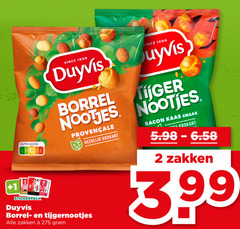  1 2 1806 nutri score since duyvis borrel nootjes stickerpack tijgernootjes zakken krokant bacon kaas 3.99 