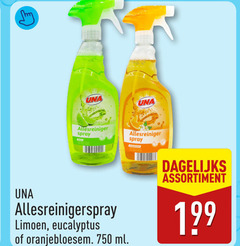  una allesreiniger 750 spray allesreiniger spray limoen eucalyptus oranjebloesem ml dagelijks assortiment 