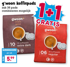  gwoon koffiepads 1 10 36 zak pads combineren word vrolijk 06 regular 5.99 dark 