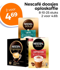  nescafe oploskoffie 2 8 10 espresso original doosjes gold nieuwe latte blend with high quality ingredients stuks receptuur cappuccino from 