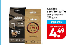  lavazza koffie 4 10 100 250 torino italia espresso italiano 5 r classic qualita coffee latte arabica grown ge snelfilterkoffie pakken pak 