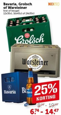 klik op dit plaatje voor een vergroting en voor vergelijkbare aanbiedingen gerelateerd aan
warsteiner grolsch bavaria krat bier 25 beugel 24x30cl warsteiner grolsch bavaria krat bier 25 beugel 24x30cl